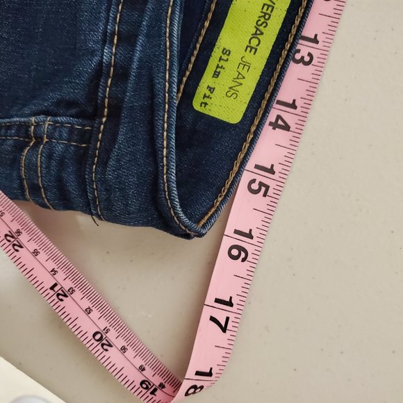 19) VERSACE Jeans Slim Fit men's dark deep indigo *Rare* - Picture 15 of 15